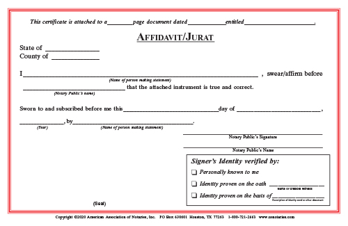 40 Off Texas Notary Certificate Pads American Assoc Of Notaries 4344