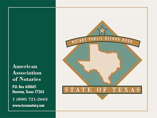 Texas Notary Record Book (Journal) - 576 entries
